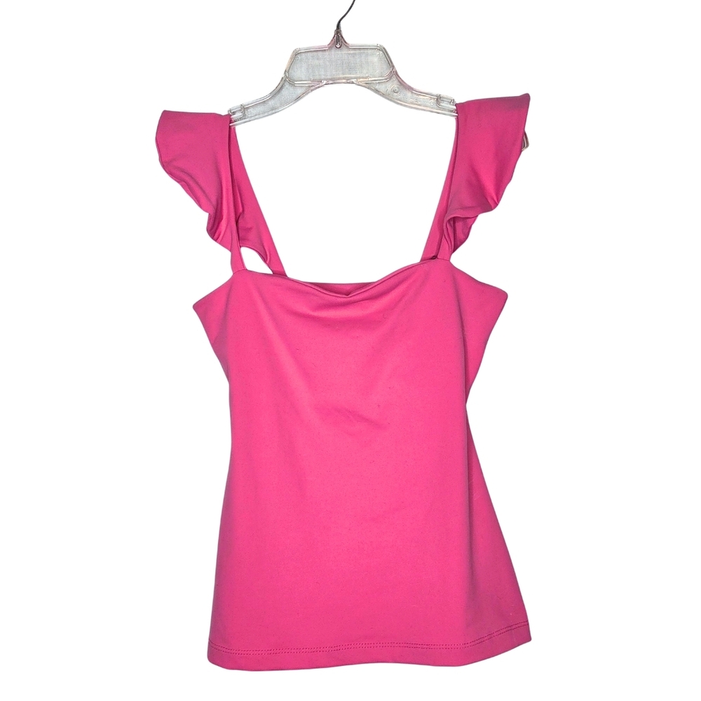 Susana Monaco Fuchsia Ruffle Strap Tank - Picture 2 of 5